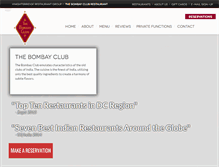 Tablet Screenshot of bombayclubdc.com